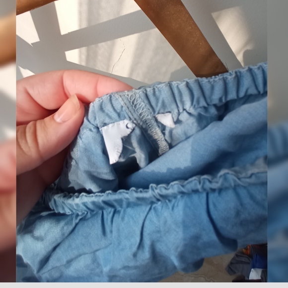 ❤️❤️❤️ One Shoulder Soft Light Denim Top - Picture 3 of 8